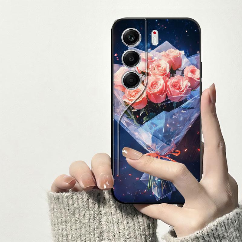 For Tecno Camon 40 Pro 5G /CM7 Case Bumper Soft Silicone Back Cover For Tecno Camon 40 /CM5 Black TPU Shockproof Phone Case