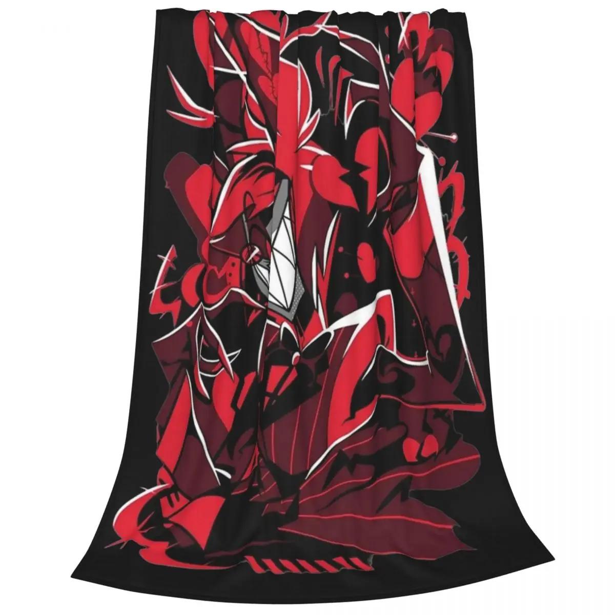 

Hazbin Hotels Alastor вязаное одеяло коралловый флис плюшевый легкий плед для кровати одеяло для спальни 30x40in