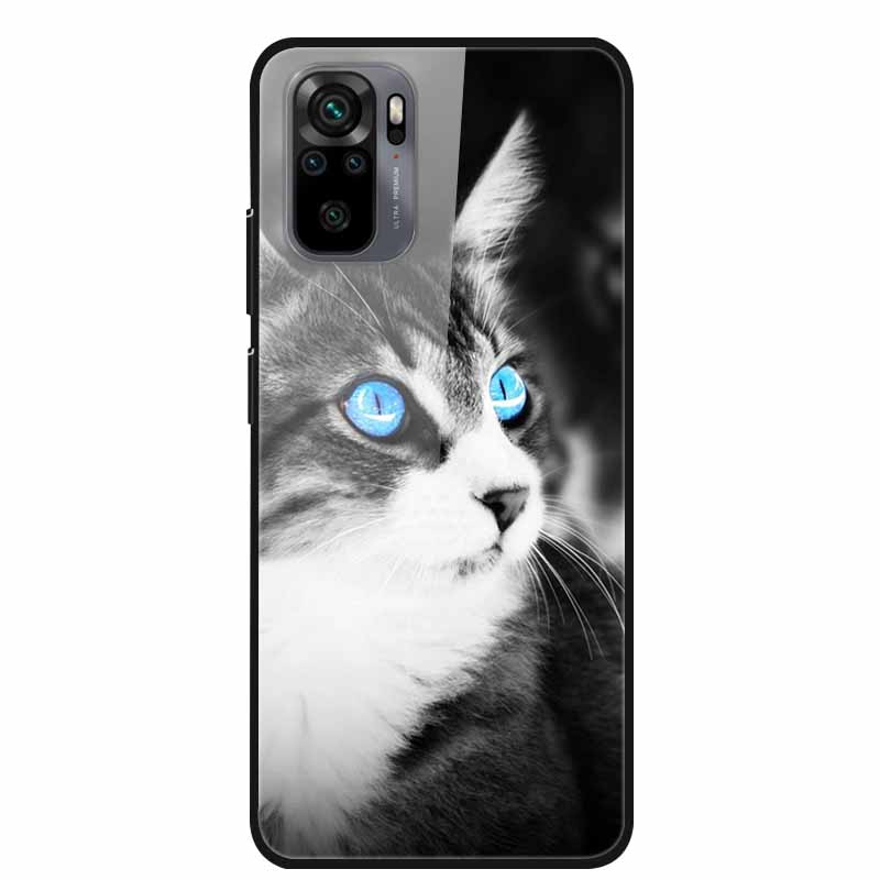 Edzett Üveg tok Redmi Note 10 Pro-hoz Fedél Kemény tok Xiaomi Redmi Note10 5G Telefon Tokhoz Note10 Pro Fundas TPU Lökhárító