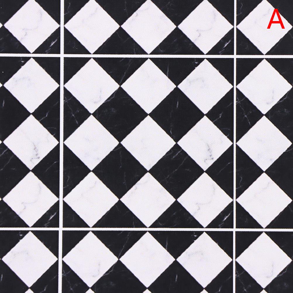 1:12 Doll House Kitchen Dining Bathroom Living Room Floor Wallpaper Acrylic Floor Tiles for Doll House Furniture Accessories