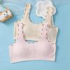 Girls' Breathable Fixed Cup Cotton Vest for Puberty - Strappy and Secure for Junior High & High School Students