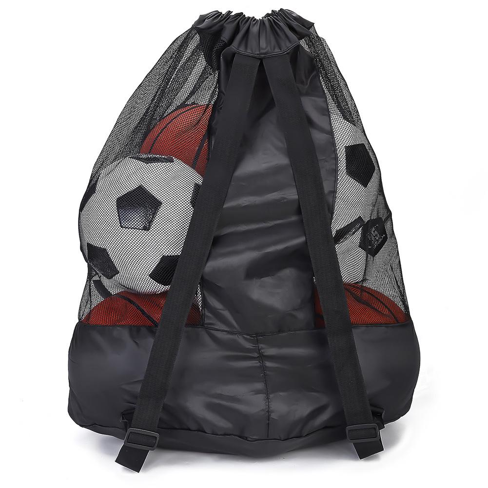 Mesh Socce Ball Bag Large Sports Ball Bag Secure Side Pocket Team Work Ball Bags Gym Sports Equipment Bag for  Adults Kids