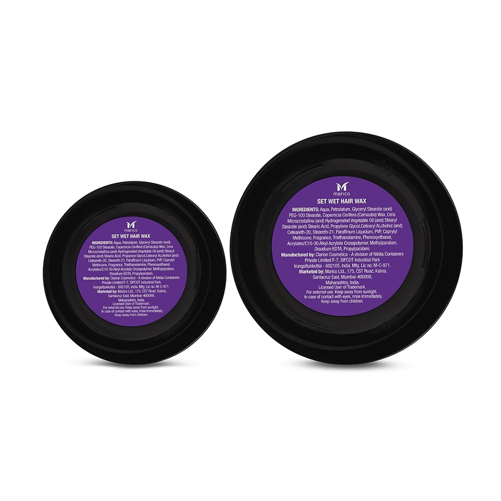 Set Wet Hair Wax For Men Matte Wax 60g + 25g Strong Hold Restylable Natural Finish