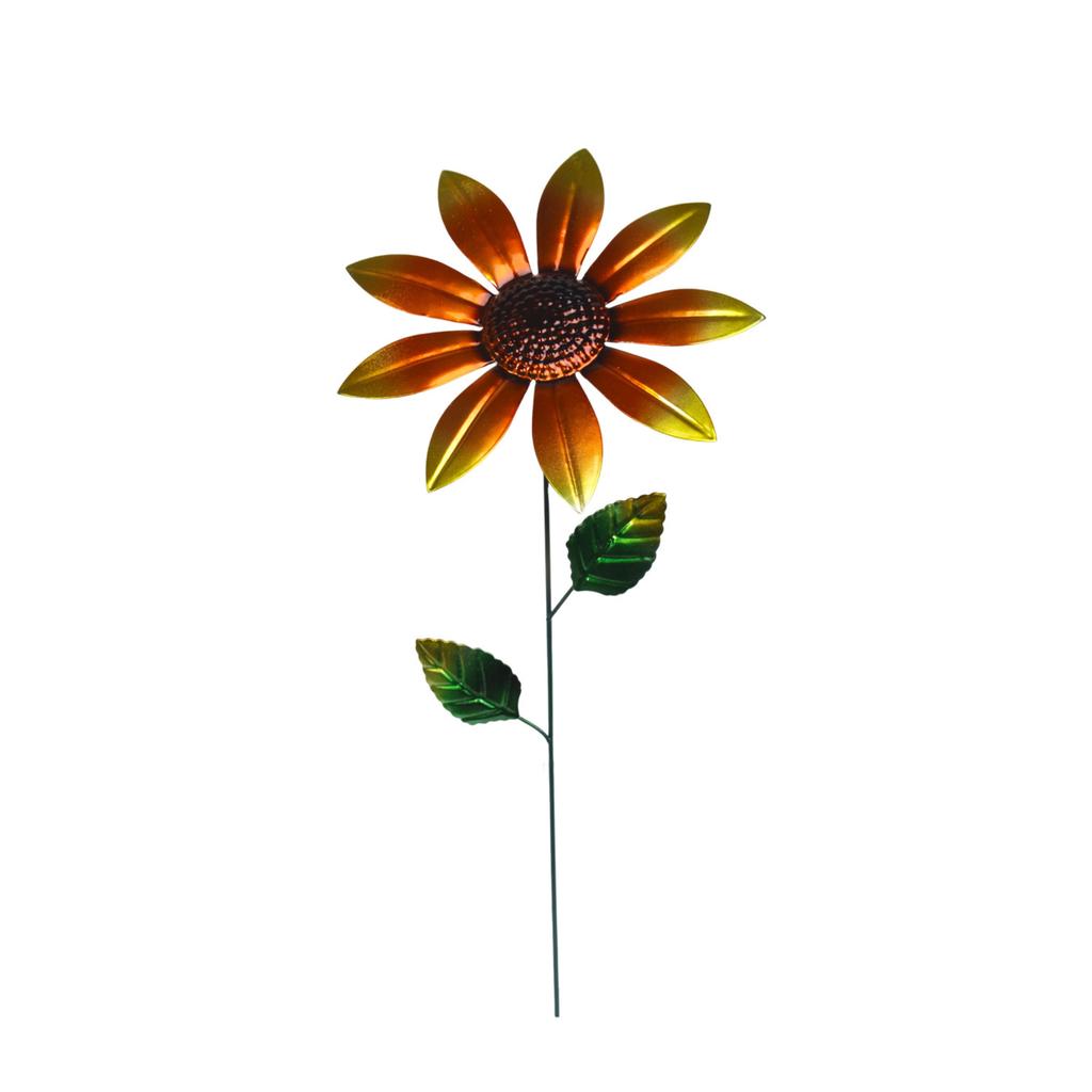 Garden Decoration Stakes, Sunflower, Courtyard Outdoor Wrought Iron Garden Pile Wrought Iron Decoration,Decoration Fake Flower