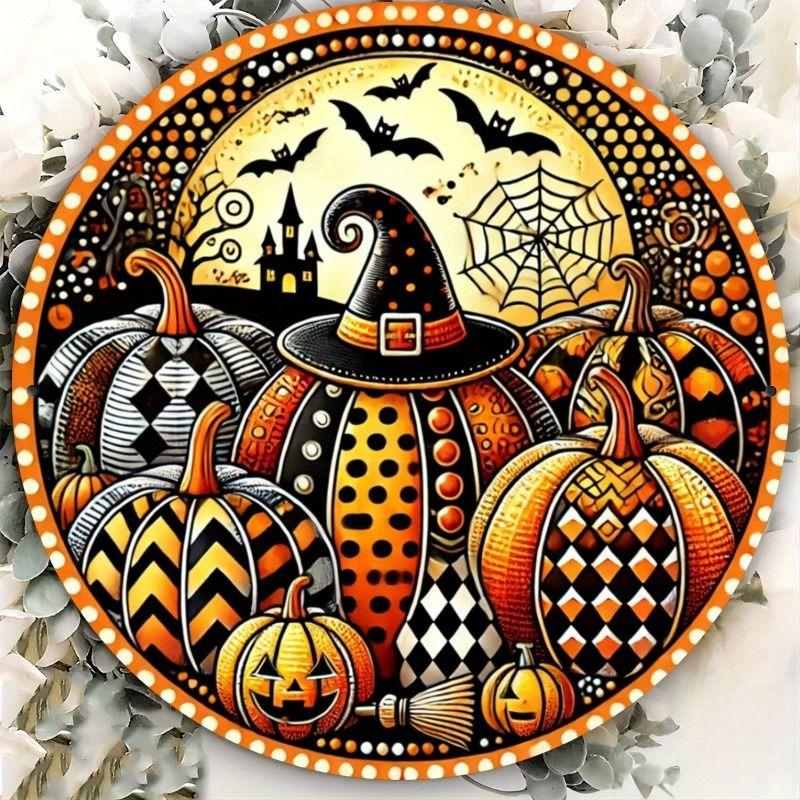 2D Flat Hanging Decorative Metal Sign Hand Painted Art