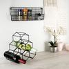Black Metal Kitchen Bathroom Wall Shelf for Spices and Cosmetics