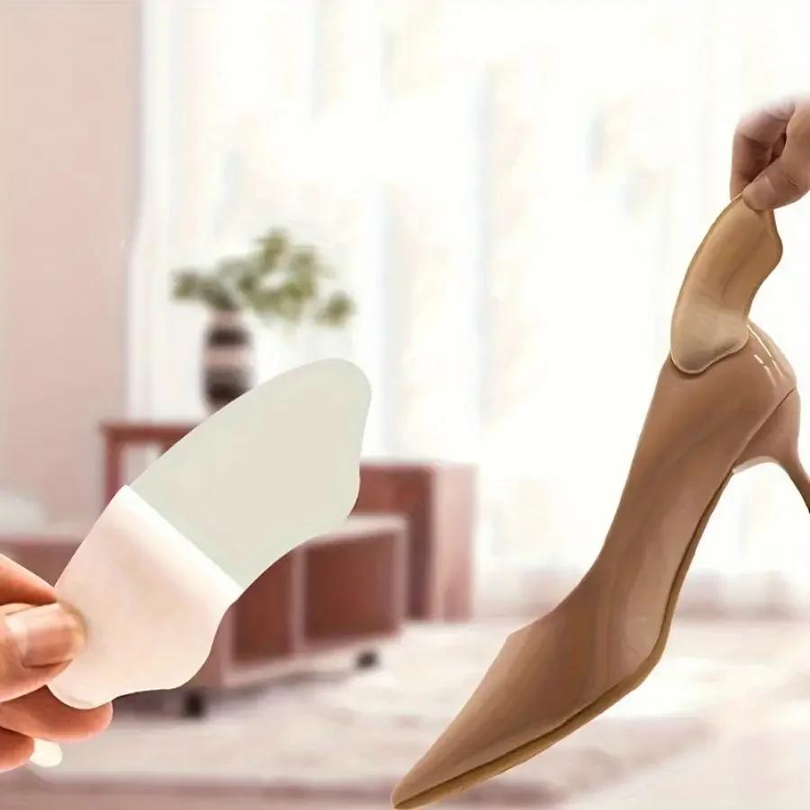 4Pairs Heel Pads for Too Big Shoes Self-Adhesive Heel Protectors Heel Inserts Prevent  Slip and Rubbing Half-size Insoles