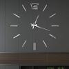 DIY velké číslo nástěnné hodiny 3D zrcadlová nálepka Moderní domácí kancelářský dekor Art Decal