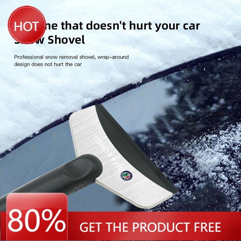 Hub Caps Car Snow Brush Cleaning Shovel Glass Ice Scrapers Tool Accessories For Alfa Romeo 156 159 147 4C 8C 166 Giulia Giuliett zr1
