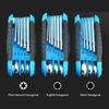 8 In 1 Folding Allen Wrench Set Metric Allen Key Set Tool Or Folding Tamper Proof Torx Key Set Portable Star Wrench Kit