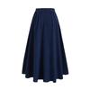 High-waisted Half Skirt, Spring and Autumn Solid-color Pleated Waisted Chiffon Long Skirt