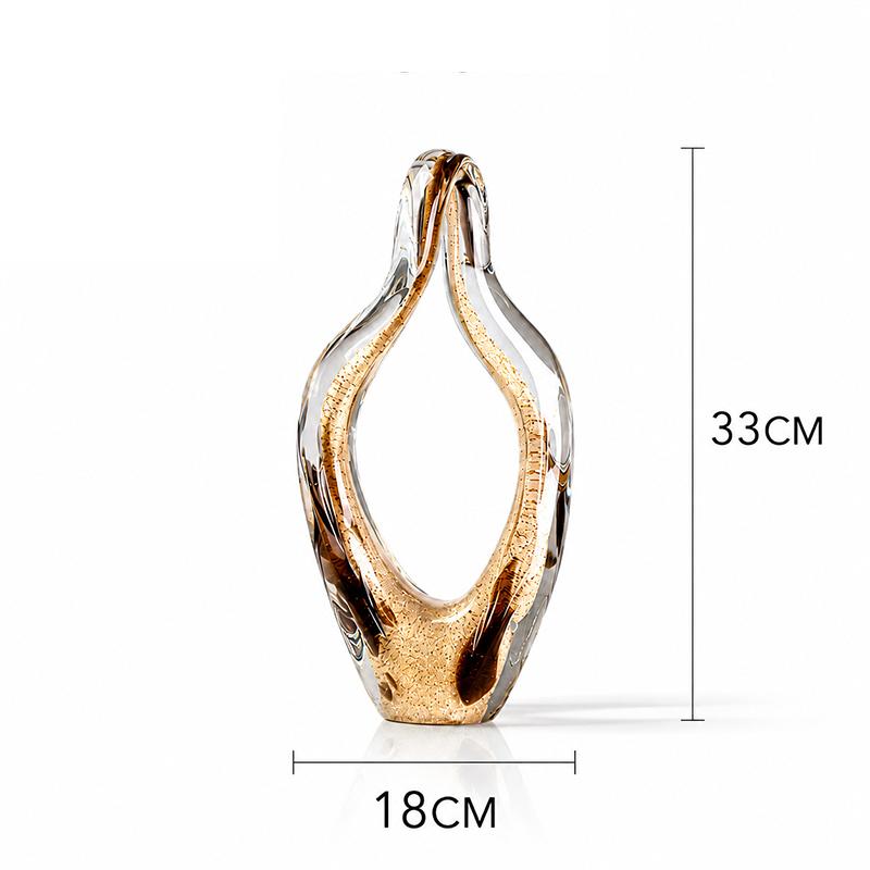 Amber Painted Fluttering Ribbons Glass Crafts Ornaments Desk Decoration Creative Twisted Ribbon Sculpture Room Aesthetics Decor