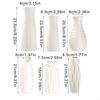 62KD 6PCS Elegant Plastic Flower Holder Vases With Subtle Texture Small Storage Bottle For Home Decoration