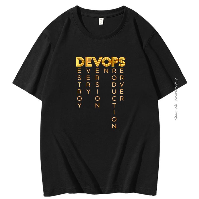 Funny Programmer T Shirt Devops Devops The Real Definition Of Devops Tee Devops Computer Nerd Geek Programmer Cotton Shirts