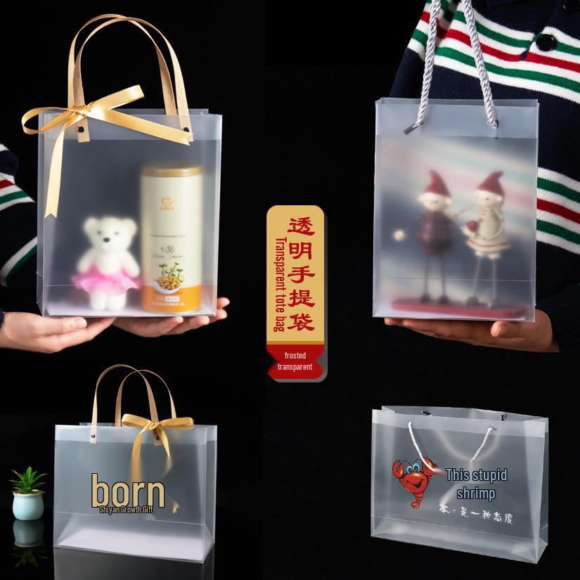 High-End Frosted PVC Tote Bag - Transparent Goddess Day Gift Souvenir