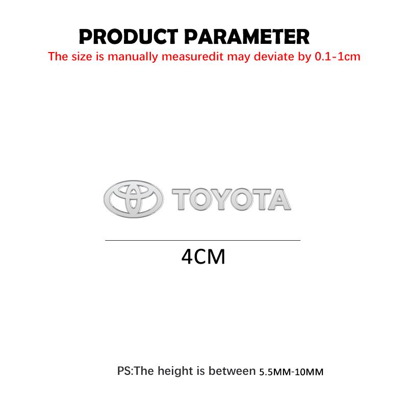 3D Metal Car Interior Decorative Badge Emblem Sticker for Toyota Camry Corolla Prado Hilux Yaris Supra Fortuner Auto Accessories