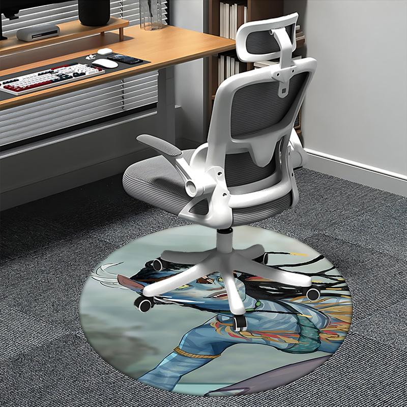

Avatar Inspired Chair Mat Round Carpet for Home Decor, Office Use, Living Room, Bedroom, Gift Idea0255b 80cm by 80cm