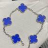 Nuova Versione Bracciale Quadrifoglio Cinque Fiori Agata Rossa Naturale Madreperla Bianca Bracciale da Donna Bracciale Laser