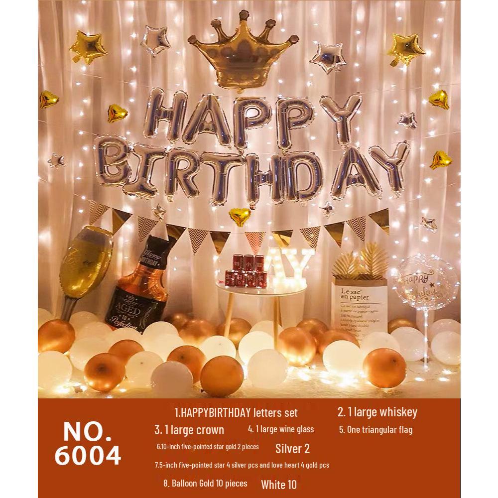 Romantic Birthday Balloon Set: High-End Decorations for Boyfriend or Girlfriend