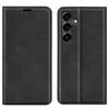 For Samsung Galaxy S25 FE Case Skin Touch Leather Wallet Phone Cover -  Black