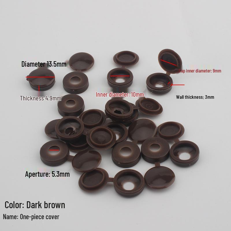 Decorative Plastic Screw Caps for Furniture and Wardrobes - Three-in-One Design