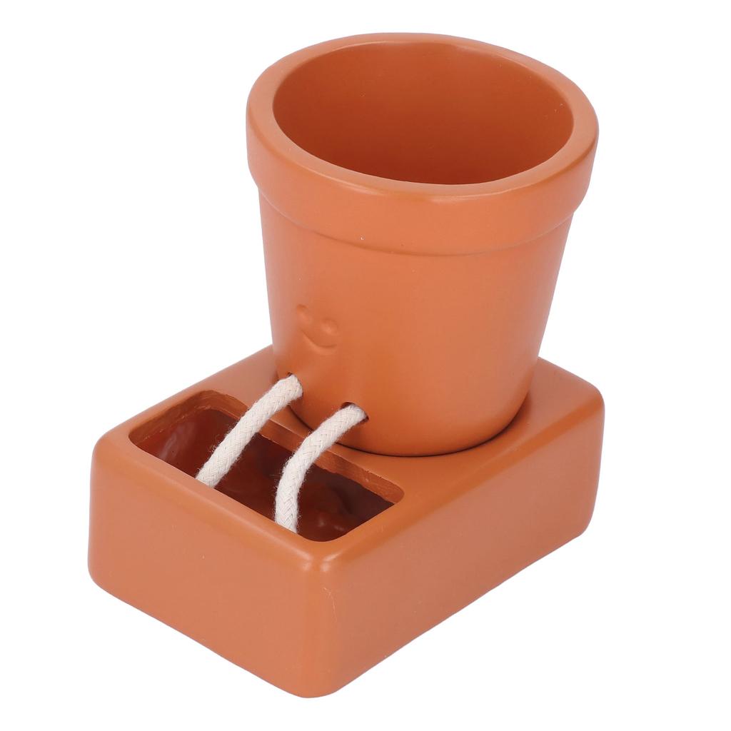 Self Watering Smiling Face Planter Resin Sitting Succulent Planter Flower Pot for Indoor Outdoor