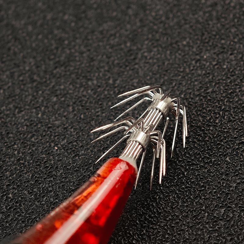 1 Stück LED Elektronischer Garnelenköder mit Leuchtschwanz & Jigkopf Tintenfischhaken für Nacht-Barschfischen Tiefwasser Harter Köder Langsam sinkend 260319