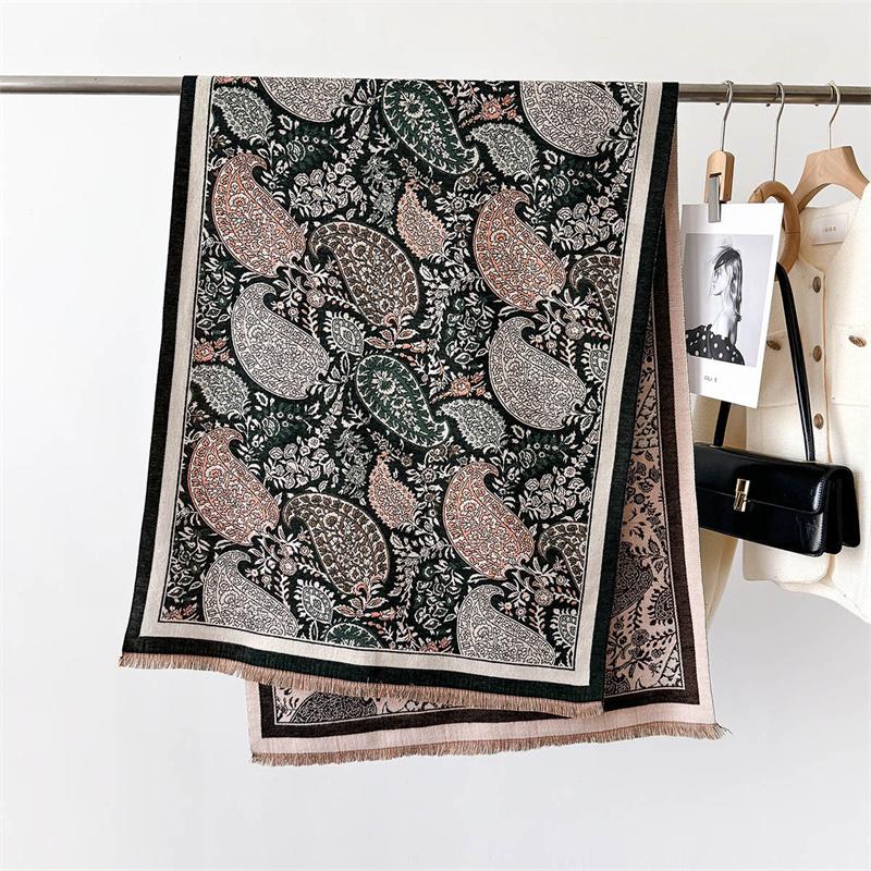 New Cashmere Scarf for Women Luxury Print Shawl Wraps Warm Thick Blanket Echarpe Female Bandana Bufanda Pashmina