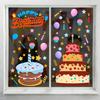 Creative Birthday Party Glass Stickers for Children's Room, Bedroom, Living Room, Kitchen and Bathroom