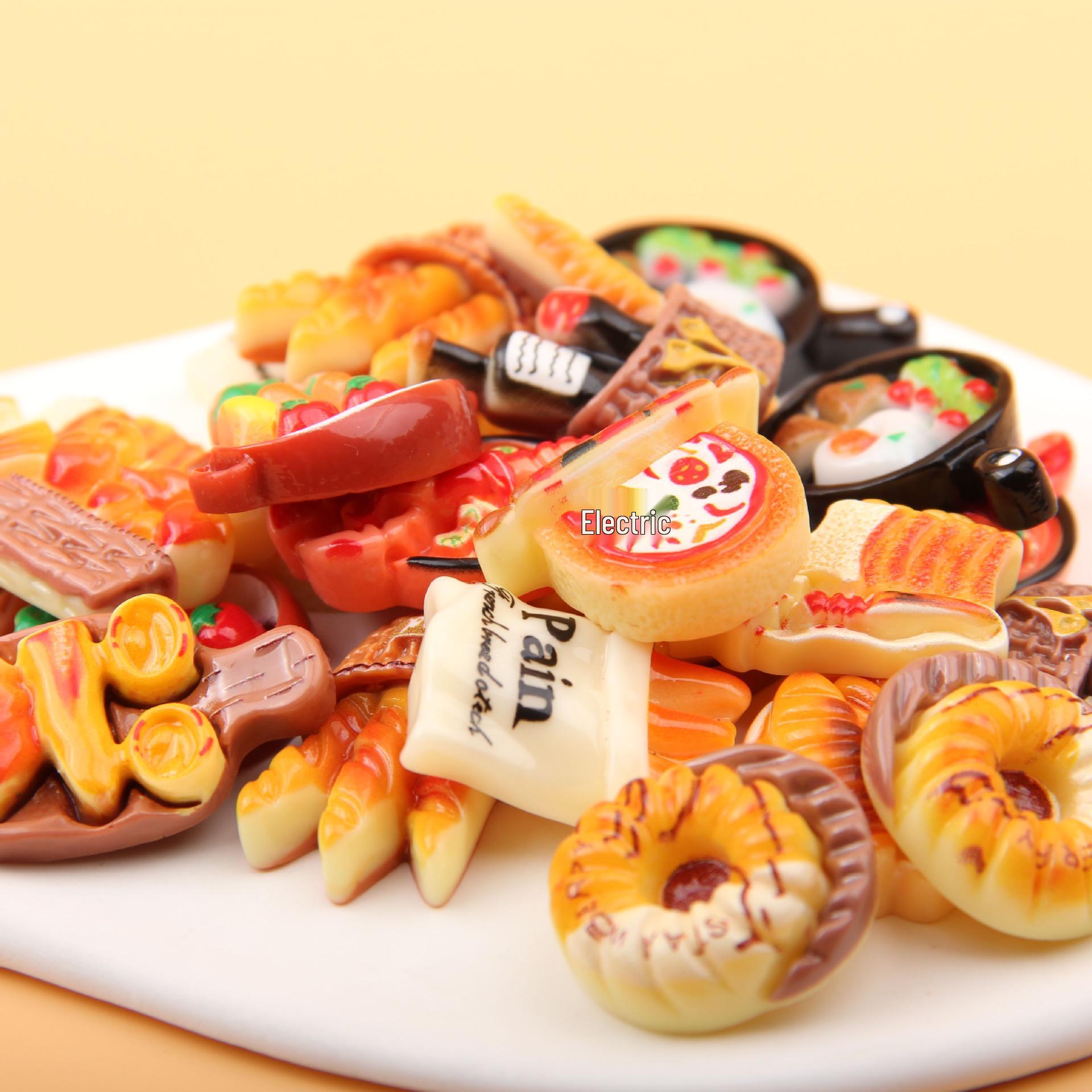 

Смоляний мультяшний мініатюрний магніт на холодильник у вигляді хліба - Креативні DIY ручні аксесуари для будиночка