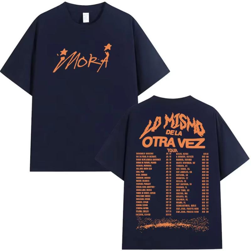 Singer Mora Lo Mismo De La Otra Vez Tour 2026 New Album T Shirts Men Women Summer ONeck High Quality Cotton TShirts Streetwear