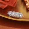 925 Silver-plated Shiny White Zircon Women's Ring High Quality Party Engagement Wedding Jewelry Gift