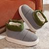 Cotton slippers winter new down outer wear warm and down couple thick-soled bag and cotton shoes