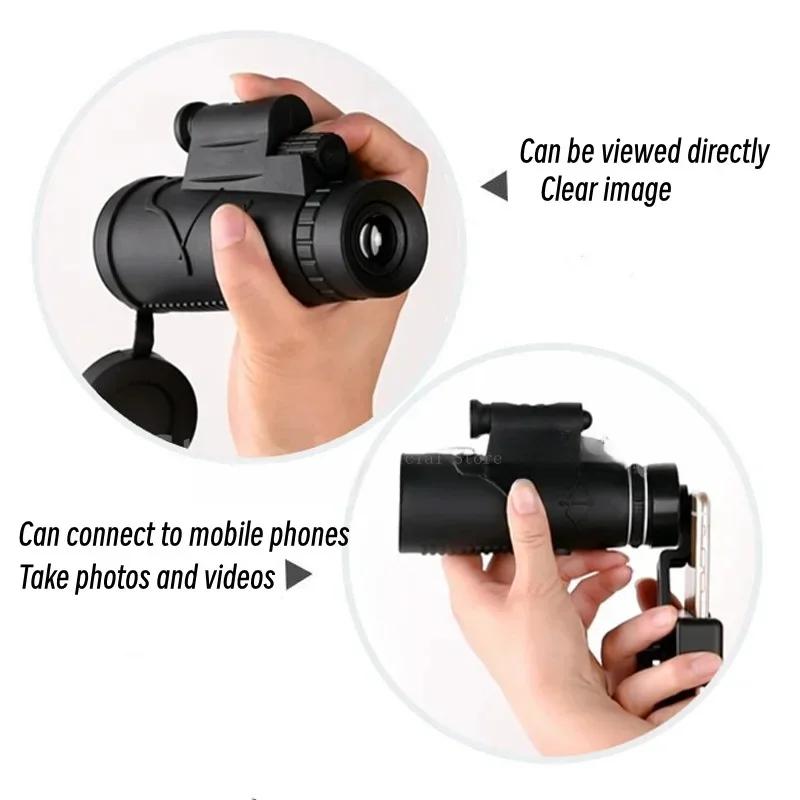 Powerful Zoom HD Bak4 50x60 Portable Powerful Binoculars Long Range Professional Telescope Monocular for Hunting