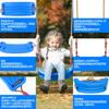 Taeku Kids Swing, Plastic Swing Seat with Rope, Adjustable Tree Swing Set Accessories for Outdoor Indoor Playground (Blue)