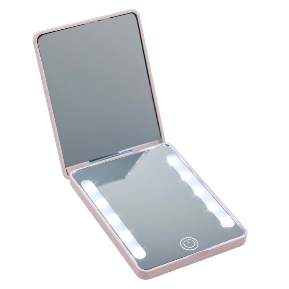 180° Foldable Dimmable LED Makeup Mirror Bedroom Dressing Mirror  for Handheld,Tabletop&Travel