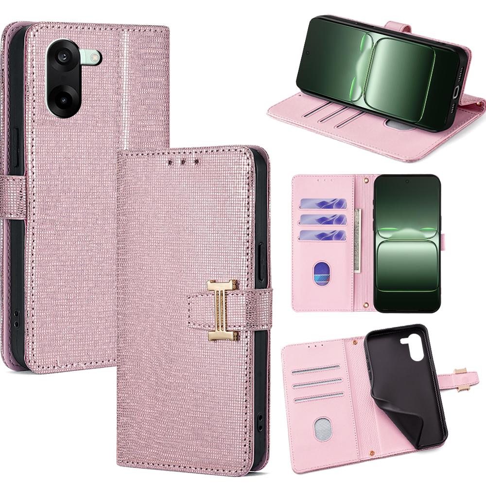 For OnePlus Nord CE5 5G/Ace 5 Racing 5G Case Metal I-Buckle PU Leather Wallet Phone Cover