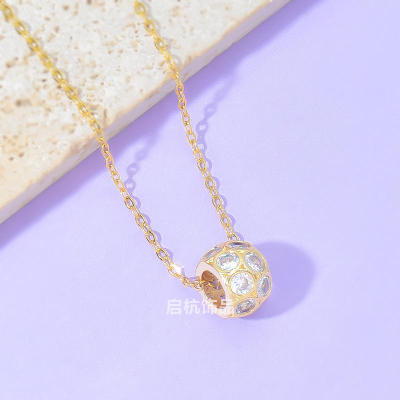 Small Waist Necklace Women'S Simple High-End Trend Personality Cold Wind Cylindrical Pendant Clavicle Chain
