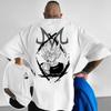 Heavy Cotton Dragon Ball Z Sun Wukong Anime Direct Spray Printing Versatile Loose Plus Size Tshirt Short Sleeve Mens Trendy