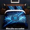 Chelsea FC Design Bett Bettwäsche Set 1 Bettbezug + 2 Kissenbezüge Weich Atmungsaktiv Haushalt Bettwäsche