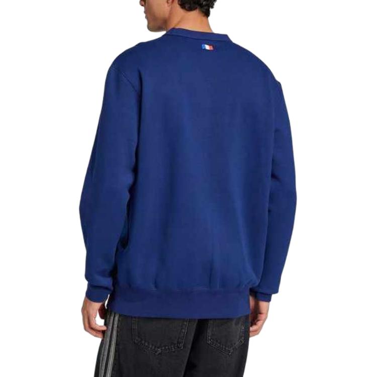 Adidas Sports Series Crew Neck Loose Comfortable Sweatshirt Men Sweatshirt Dark-Blue JP0366