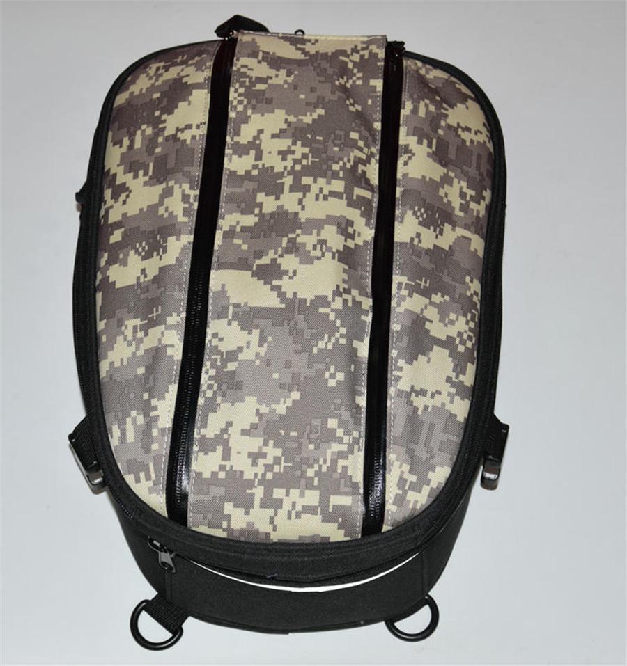 1x Black Motorcycle Helmet Bag Backseat Luggage Bag with Waterproof Cover 12-22L