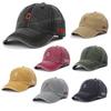 Boné de beisebol feminino bordado com letra C, cor sólida, casual, bonés de pico para homens, chapéu snapback de algodão lavado, viseiras de sol