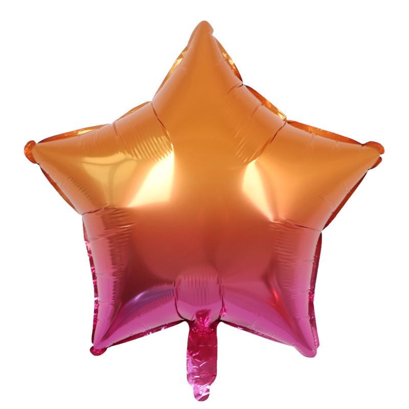 18-calowy balon w jednolitym kolorze w kształcie brzoskwiniowego serca i pentagramu, dekoracja na przyjęcie urodzinowe, ślubne, gwiazda, folia aluminiowa, gaz