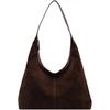 Womens Trendy Suede Tote Bag Shoulder Bags For Women Fall Underarm Bag Winter Hobo Bag Work Purses Suede Travel Handbag