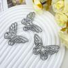 Elegant Gray Rhinestone Butterfly Hair, Shoe, and Hat Clip Accessories