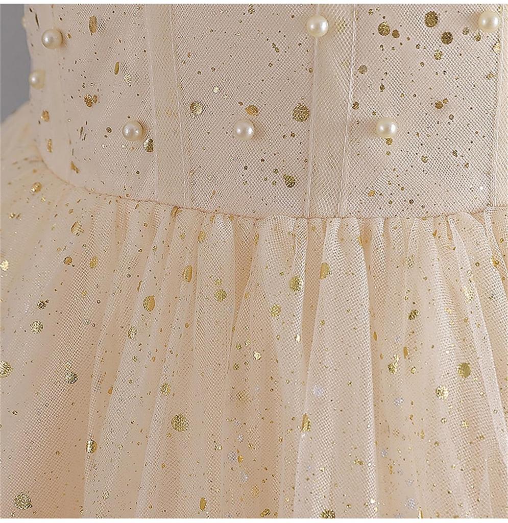 Dulraxib Recital Dress for Piano Junior Long Formal Kids Party Concert Dress Wedding Tulle Dress Girls, Children's Dress, Dress, Dress, - Children's