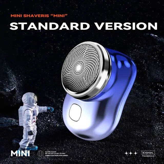 

Портативна електрична бритва Mini Heard Тример Гоління бороди Поршнева різальна головка Перезаряджувані ножі Бритва для чоловіків синій