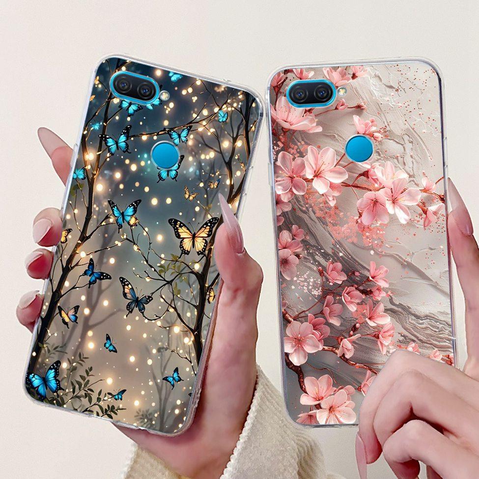 Clear For Oppo A12 CPH2077 CPH2083 Cover For Oppo A12 Case Luxury Butterfly Love Fashion Flowers Cool Lion Cute Painted