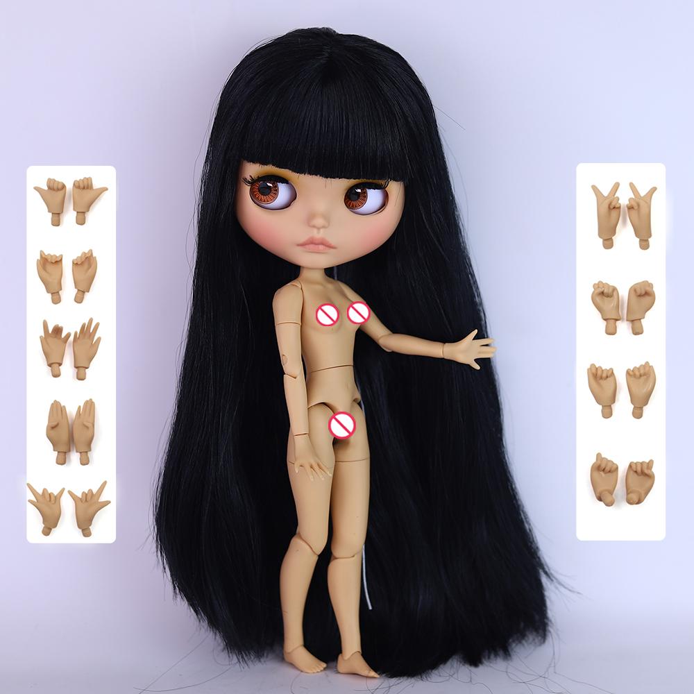 ICY DBS Blyth Doll 1/6 Joint 30cm Brown Skin Matte Face Toothed Mouth Girl Doll BJD Toy Gift